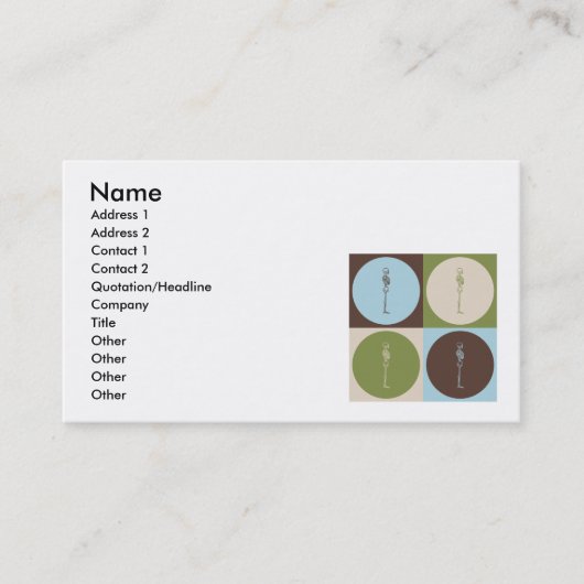 Pop Art Chiropractic Visitekaartje (Voorkant)