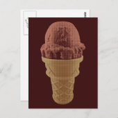 Pop Art Chocolate Ice Cream Cone Briefkaart (Voorkant / Achterkant)