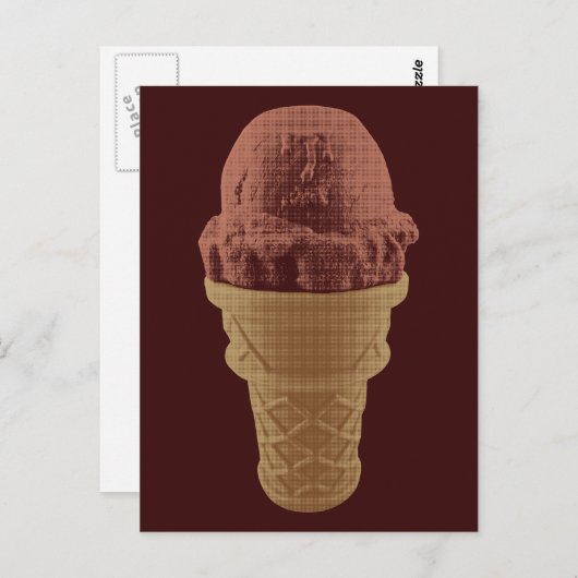 Pop Art Chocolate Ice Cream Cone Briefkaart (Voorkant / Achterkant)