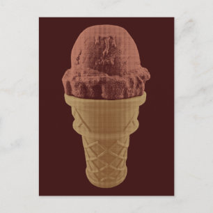 Pop Art Chocolate Ice Cream Cone Briefkaart