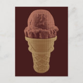 Pop Art Chocolate Ice Cream Cone Briefkaart (Voorkant)