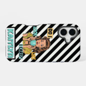 Pop Art Christmas Gift Exchange iPhone 16 Hoesje (Achterkant horizontaal)