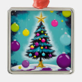 Pop Art Christmas Snoep als gekleurde Ornamenten (Voorkant)