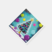 Pop Art Christmas Snoep als gekleurde Ornamenten Servet (Hoek)