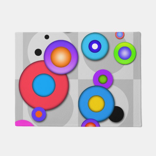 POP ART CIRCLES DEURMAT (Voorkant)