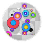 POP ART CIRCLES KERAMISCHE KNOP (Voorkant)