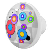POP ART CIRCLES KERAMISCHE KNOP (Rechts)
