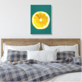 Pop art citrus citrus citroengeel canvas afdruk (Insitu (Slaapkamer))