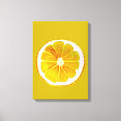 Pop art citrus citrus citroengeel canvas afdruk (Voorkant)