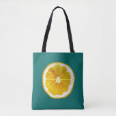 Pop art citrus gele citroenvrucht origineel tote bag (Voorkant)