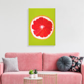 Pop art citrus roze grapefruit original canvas afdruk (Insitu (Woonkamer))