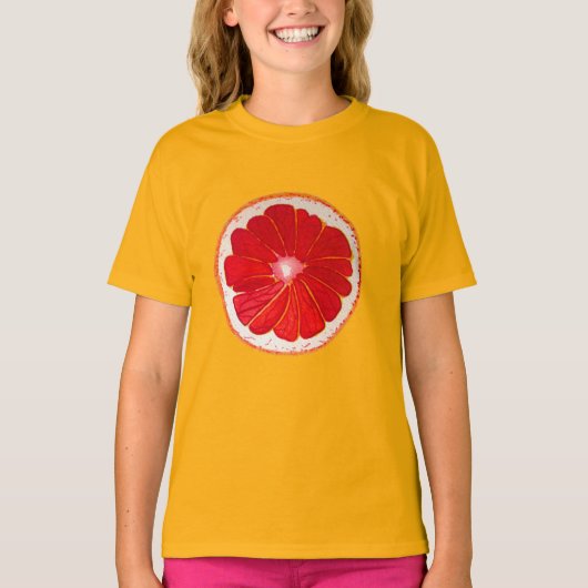 Pop art citrus roze grapefruit original t-shirt (Voorkant)