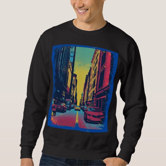 Pop Art City Vibes T-Shirt Sweatshirt (Voorkant)