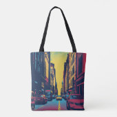 Pop Art City Vibes Tote Bag (Achterkant)