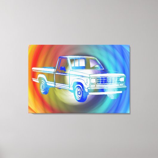 Pop Art Classic Car Canvas Afdruk (Voorkant)