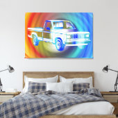 Pop Art Classic Car Canvas Afdruk (Insitu (Slaapkamer))