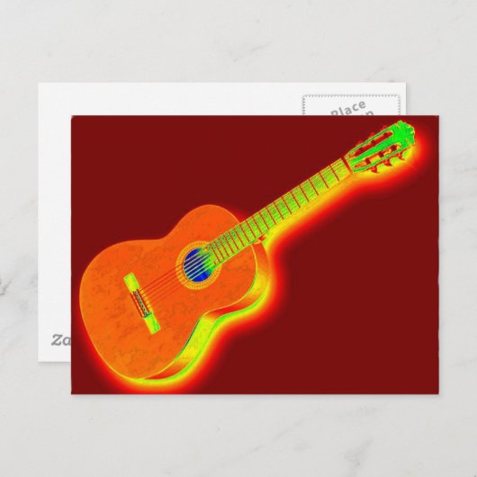Pop Art Classical Guitar Briefkaart (Voorkant / Achterkant)