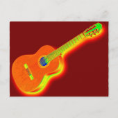 Pop Art Classical Guitar Briefkaart (Voorkant)
