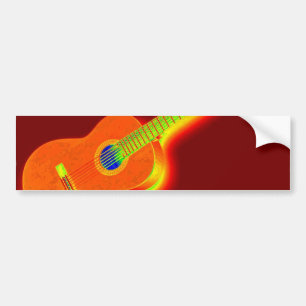 Pop Art Classical Guitar Bumpersticker