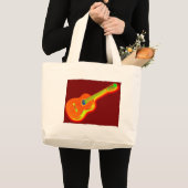 Pop Art Classical Guitar Grote Tote Bag (Voorkant (product))