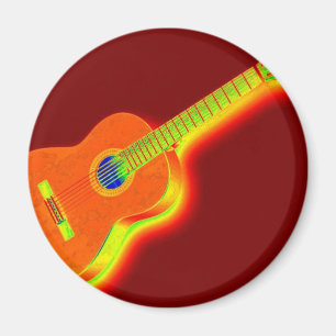 Pop Art Classical Guitar Magneet