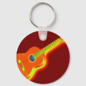Pop Art Classical Guitar Sleutelhanger (Voorkant)