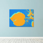 Pop Art Close-up Leaf Abstract Canvas Afdruk (Insitu (Houten vloer))