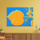 Pop Art Close-up Leaf Abstract Canvas Afdruk (Insitu (Woonkamer))