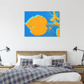 Pop Art Close-up Leaf Abstract Canvas Afdruk (Insitu (Slaapkamer))