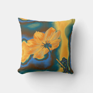 Pop Art Close-up Yellow Cosmos Flower Kussen