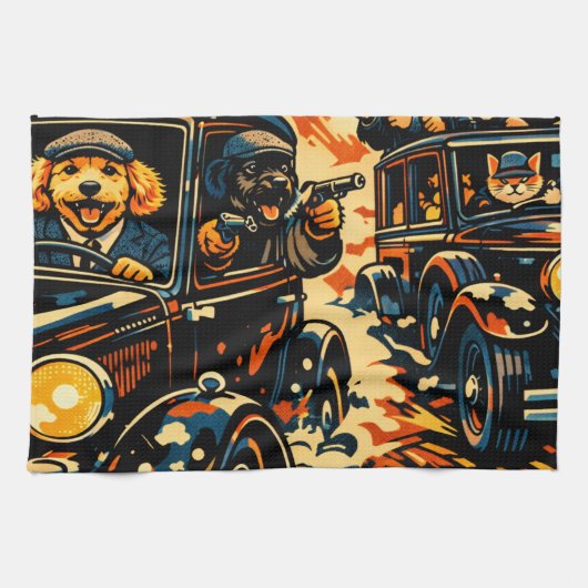 Pop Art Cockapoo gift home decor Theedoek (Horizontaal)