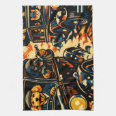 Pop Art Cockapoo gift home decor Theedoek (Verticaal)