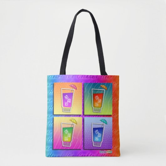 POP ART COCKTAILS TOTE BAG (Voorkant)