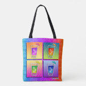 POP ART COCKTAILS TOTE BAG (Achterkant)