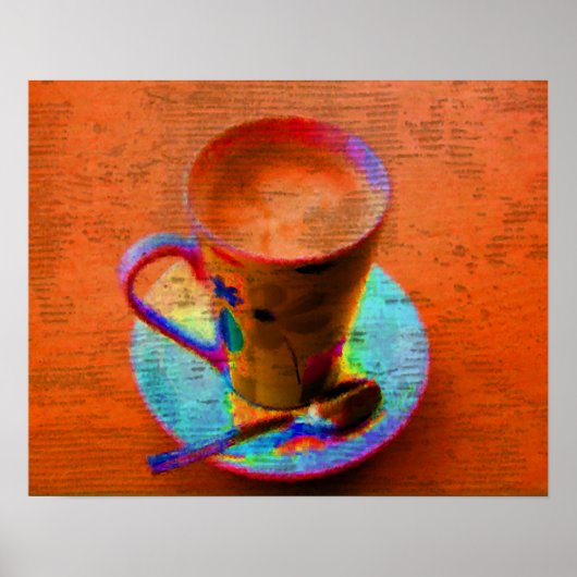 Pop Art Coffee Cup Poster (Voorkant)