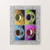 Pop Art Coffee Cups Puzzle Legpuzzel (Verticaal)