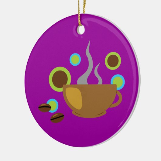 Pop Art Coffee Keramisch Ornament (Links)