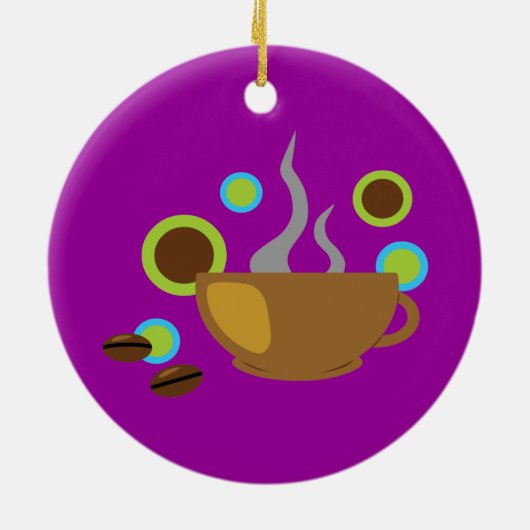 Pop Art Coffee Keramisch Ornament (Achterkant)