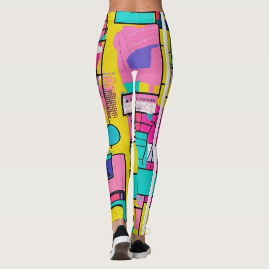 Pop art collage leggings (Achterkant)