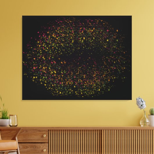 Pop Art Colorful Lips Canvas Afdruk (Insitu (Woonkamer))