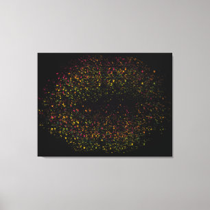 Pop Art Colorful Lips Canvas Afdruk