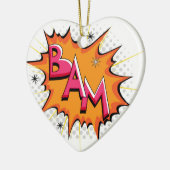 Pop Art Comic Bam! Keramisch Ornament (Links)
