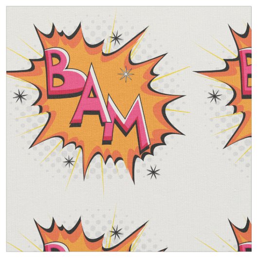 Pop Art Comic Bam! Stof (Close Up)