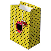 Pop Art Comic Birthday Party Medium Cadeauzakje (Achterkant Gekanteld)
