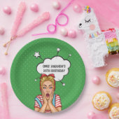 Pop Art Comic Birthday Party Papieren Bordje (Feest)