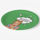 Pop Art Comic Birthday Party Papieren Bordje (Gekanteld)