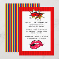 Pop Art Comic Birthday Party - Uitnodiging