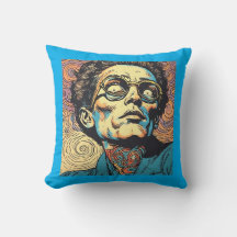 Pop Art Comic Book Character Psychedelic Pillow