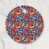 Pop Art Comic Book Panels Bedankjes Labels (Achterkant)