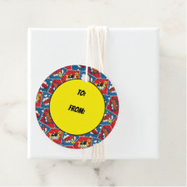 Pop Art Comic Book Panels Bedankjes Labels